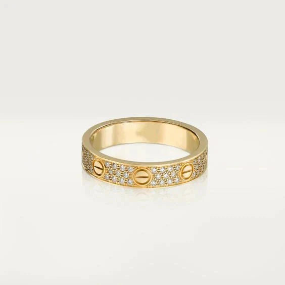[Luna Brilliance]LOVE RING 3.6MM DIAMOND PAVED